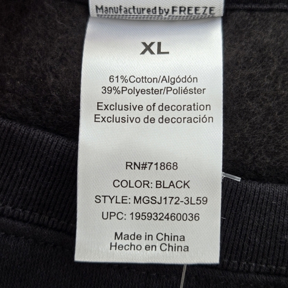 Tim Burton's The Nightmare Before Christmas Winter Sweatshirt. Black. Size XL. N - Picture 6 of 7